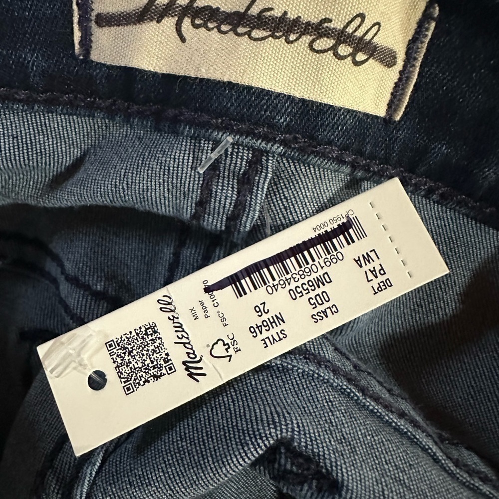 Madewell Stovepipe High Rise Jeans Larchley Wash Size 26 - Picture 9 of 14